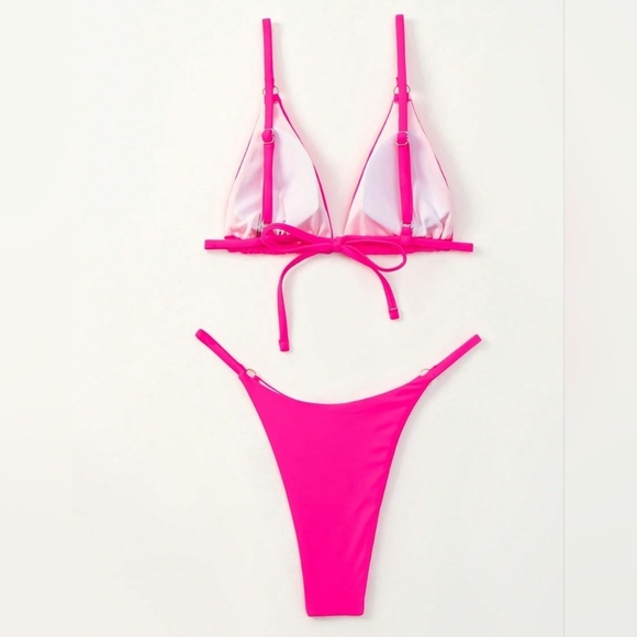 2 For 40$ NEW! Vibrant Pink Bikini Set Size Medium - Picture 2 of 4